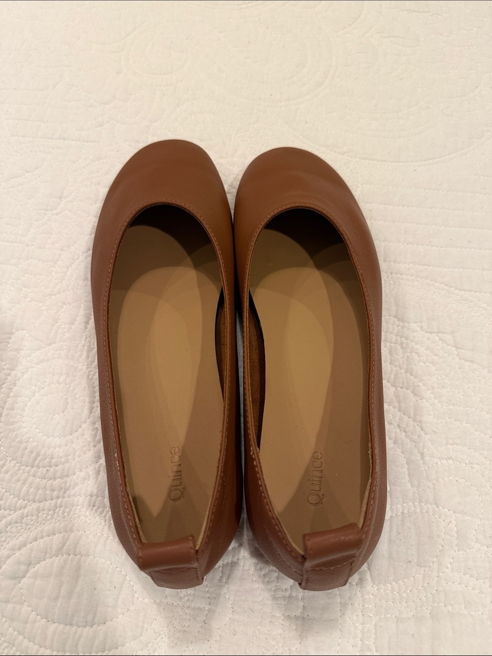 Quince Brown Leather Slip-On Ballet Flats - Picture 4 of 7